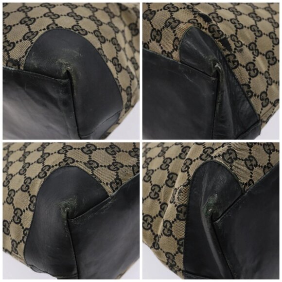GUCCI GG Canvas Tote Bag Beige Black 002 1121 Auth - Picture 16 of 16